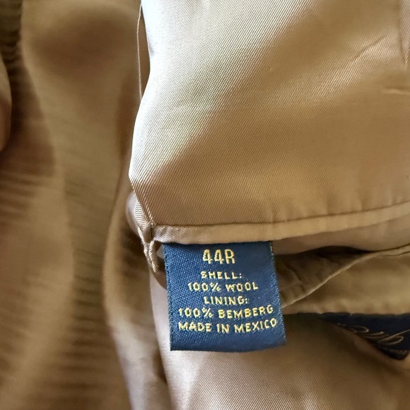 Brooks Brothers 346 Wool Black & Tan Houndstooth Blazer Suit Jacket Mens 44R - Picture 11 of 12